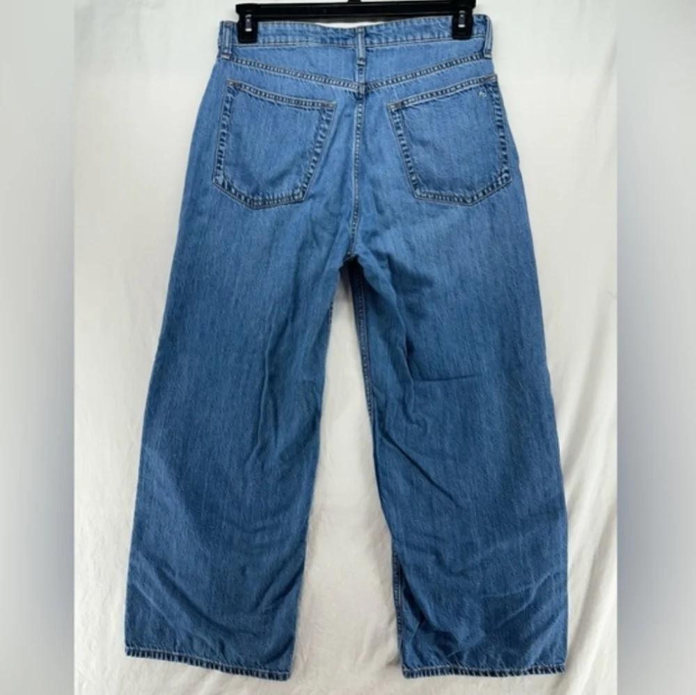 Rag & Bone Lori Mid Rise Crop Wide Leg Jeans in Medium Wash Size 26 - Picture 2 of 6